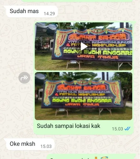 Pengiriman Papan Bunga Siremeng Pulosari